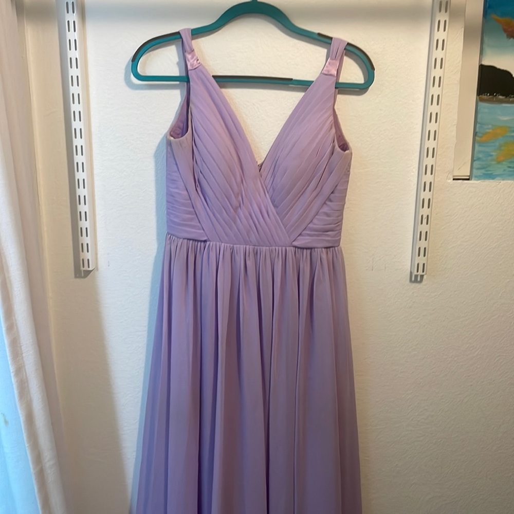 Formal chiffon lavender AZAZIE bridesmaid dress